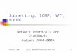 Nov 02, 2004CS573: Network Protocols and Standards1 Subnetting, ICMP, NAT, BOOTP Network Protocols and Standards Autumn 2004-2005