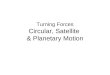 Turning Forces Circular, Satellite & Planetary Motion