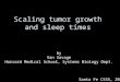 Scaling tumor growth and sleep times by Van Savage Harvard Medical School, Systems Biology Dept. Santa Fe CSSS, 2007