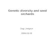 Genetic diversity and seed orchards Dag Lindgren 2006-03-20