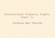 Intellectual Property Rights (Part 1) Professor Matt Thatcher