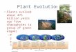 Plant Evolution Plants evolved about 475 million years ago from charophytes (a group of green algae) –Most modern plants are photoautotrophs on land