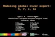 Sybil P. Seitzinger International Geosphere-Biosphere Program (IGBP) Stockholm, Sweden Modeling global river export: N, P, C, Si E. Mayorga A.F. Bouwman