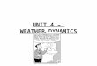 UNIT 4 – WEATHER DYNAMICS. BOOK SECTIONS Chapter 13 – Getting started, 13.1, 13.2, 13.3, 13.4, 13.6, 13.8, 13.9, 13.1, 13.13, Chapter 14 – Getting started,