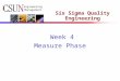CSUN Engineering Management Six Sigma Quality Engineering Week 4 Measure Phase