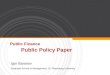 Public Finance Public Policy Paper Igor Baranov Graduate School of Management, St. Petersburg University