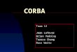 CORBA Team 12 Jean Lefever Brian Podolny Teresa Chang Russ Weitz