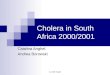 Cholera in South Africa 2000/2001 Catalina Anghel Andrea Borowski