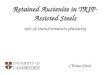 Retained Austenite in TRIP-Assisted Steels role of transformation plasticity China Steel