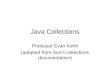 Java Collections Professor Evan Korth (adapted from Sun’s collections documentation)