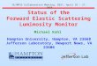 Status of the Forward Elastic Scattering Luminosity Monitor Hampton University, Hampton, VA 23668 Jefferson Laboratory, Newport News, VA 23606 OLYMPUS