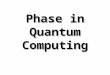 Phase in Quantum Computing. Main concepts of computing illustrated with simple examples