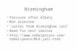Birmingham Pressure after Albany MLK arrested ‘Letter from Birmingham Jail’ Read for next seminar  LK-jail.html