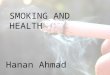 SMOKING AND HEALTH Hanan Ahmad.  Why do people smoke? (a)Peer pressure (b) parents(c) smoking advertising (d) other ………  Is it true that the men smoke