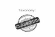 Taxonomy:. Taxonomy The science of classification The science of classification Classification is important in biology because it allows scientists to