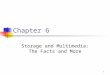 1 Chapter 6 Storage and Multimedia: The Facts and More