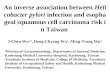 An inverse association between Helicobacter pylori infection and esophageal squamous cell carcinoma risk in Taiwan I-Chen Wu 1,2, Deng-Chyang Wu 1, Ming-Tsang