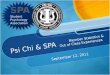 Psi Chi & SPA September 12, 2011 Member Statistics & Out of Class Experiences