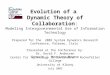 Evolution of a Dynamic Theory of Collaboration: Modeling Intergovernmental Use of Information Technology Prepared for the 2002 System Dynamics Research