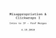Misappropriation & Clickwraps I Intro to IP – Prof Merges 4.19.2010