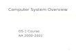 1 Computer System Overview OS-1 Course AA 2000-2001