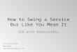 How to Swing a Service Bus Like You Mean It SOA with NServiceBus Jim Pelletier @pjimmy mail@thejimmyp.com