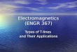 Electromagnetics (ENGR 367) Types of T-lines and Their Applications