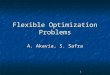 1 Flexible Optimization Problems A. Akavia, S. Safra