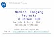 NSF MedIX REU Program Medical Imaging Projects @ DePaul CDM Daniela S. Raicu, PhD Associate Professor Email: draicu@cs.depaul.edu Lab URL: //facweb.cs.depaul.edu/research/vc