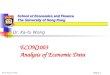 Ka-fu Wong © 2003 Chap 3- 1 Dr. Ka-fu Wong ECON1003 Analysis of Economic Data