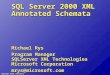 Copyright 2000, Microsoft Corp. SQL Server 2000 XML Annotated Schemata Michael Rys Program Manager SQLServer XML Technologies Microsoft Corporation mrys@microsoft.com