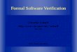 Formal Software Verification Christelle Scharff scharff May 2004 DPS, Pace University