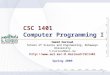 1 CSC 1401 Computer Programming I Hamid Harroud School of Science and Engineering, Akhawayn University h.harroud@aui.ma H.Harroud/CSC1401