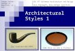 Architectural Styles 1 CSSE 377 Software Architecture and Design 2 Steve Chenoweth, Rose-Hulman Institute Week 2, Day 3, September 15, 2011 And this is