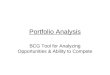 Portfolio Analysis BCG Tool for Analyzing Opportunities & Ability to Compete