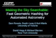 Http://astrometry.netroweis@cs.toronto.edu Making the Sky Searchable: Fast Geometric Hashing for Automated Astrometry Sam Roweis, Dustin Lang & Keir Mierle