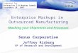 Enterprise Mashups in Outsourced Manufacturing Mashing your Shipments and Processes Serus Corporation Jeffrey Risberg VP of Research and Development Prepared