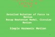 1 Physics 7B - AB Lecture 9 May 29 Detailed Relation of Force to Motion Recap Newtonian Model, Circular Motion Simple Harmonic Motion