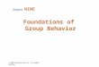 © 2007 Prentice Hall Inc. All rights reserved. Foundations of Group Behavior Chapter NINE
