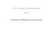 CS533 Concepts of Operating Systems Class 1 Overview of Threads and Concurrency