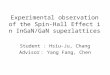 Experimental observation of the Spin-Hall Effect in InGaN/GaN superlattices Student : Hsiu-Ju, Chang Advisor ： Yang Fang, Chen