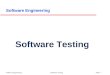Software Engineering Software Testing Slide 1 Software Testing Software Engineering