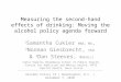 Measuring the second-hand effects of drinking: Moving the alcohol policy agenda forward 1 Samantha Cukier MBA, MA, 2 Norman Giesbrecht, PhD & 3 Dan Steeves,