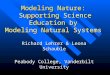 Modeling Nature: Supporting Science Education by Modeling Natural Systems Richard Lehrer & Leona Schauble Peabody College, Vanderbilt University