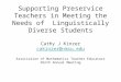 Supporting Preservice Teachers in Meeting the Needs of Linguistically Diverse Students Cathy J Kinzer cakinzer@nmsu.edu Association of Mathematics Teacher
