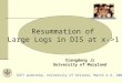 Resummation of Large Logs in DIS at x->1 Xiangdong Ji University of Maryland SCET workshop, University of Arizona, March 2-4, 2006