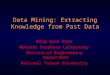 Data Mining: Extracting Knowledge from Past Data Ming-Syan Chen Network Database Laboratory Electrical Engineering Department National Taiwan University