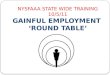 NYSFAAA STATE WIDE TRAINING 10/5/11 GAINFUL EMPLOYMENT ‘ROUND TABLE’