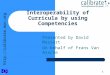 Http://calibrate.eun.org 1 Interoperability of Curricula by using Competencies Presented by David Massart On behalf of Frans Van Assche