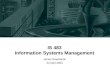 IS 483 Information Systems Management James Nowotarski 24 April 2003